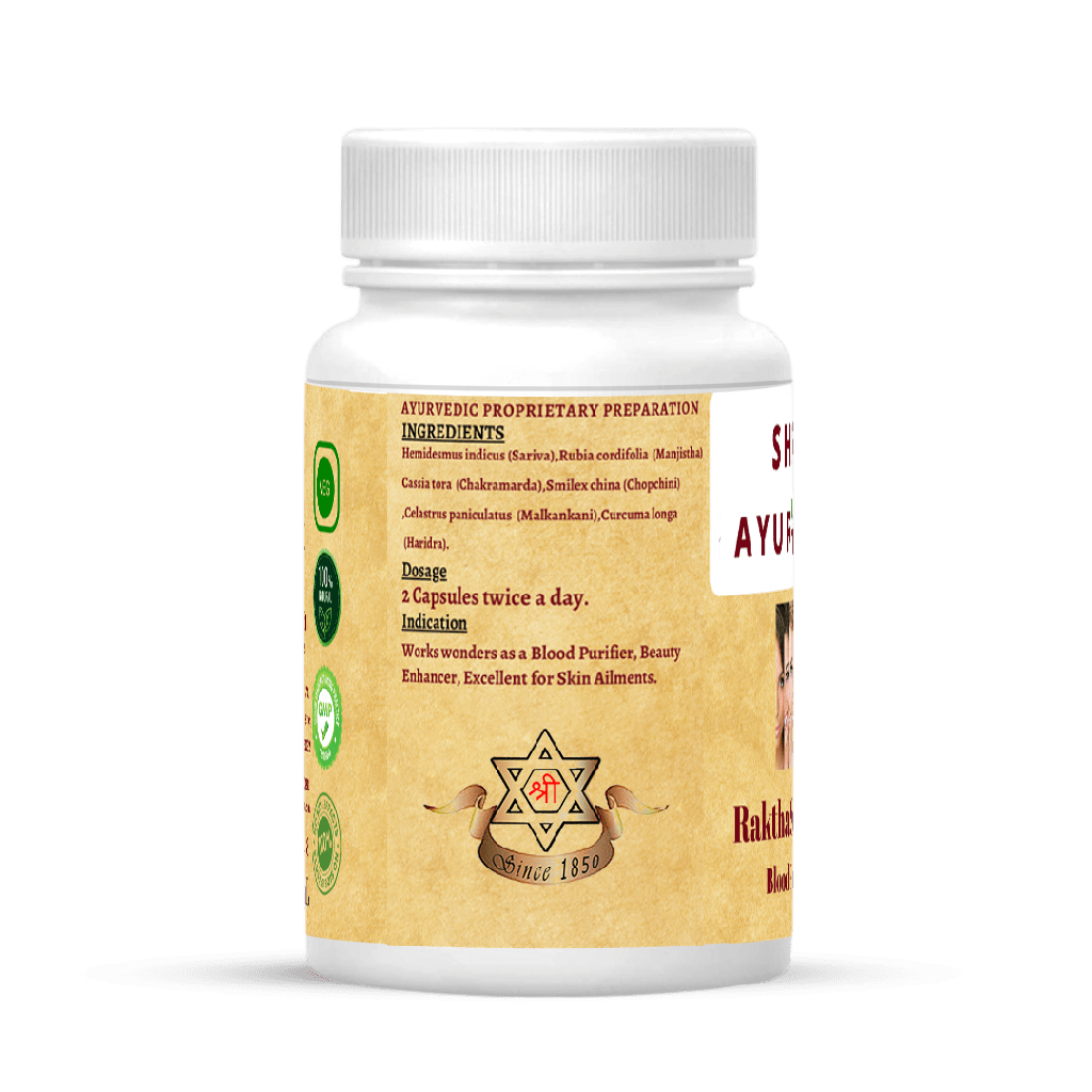 Raktha Sodhaka Capsules - Natural Blood Purifier for Healthy Skin