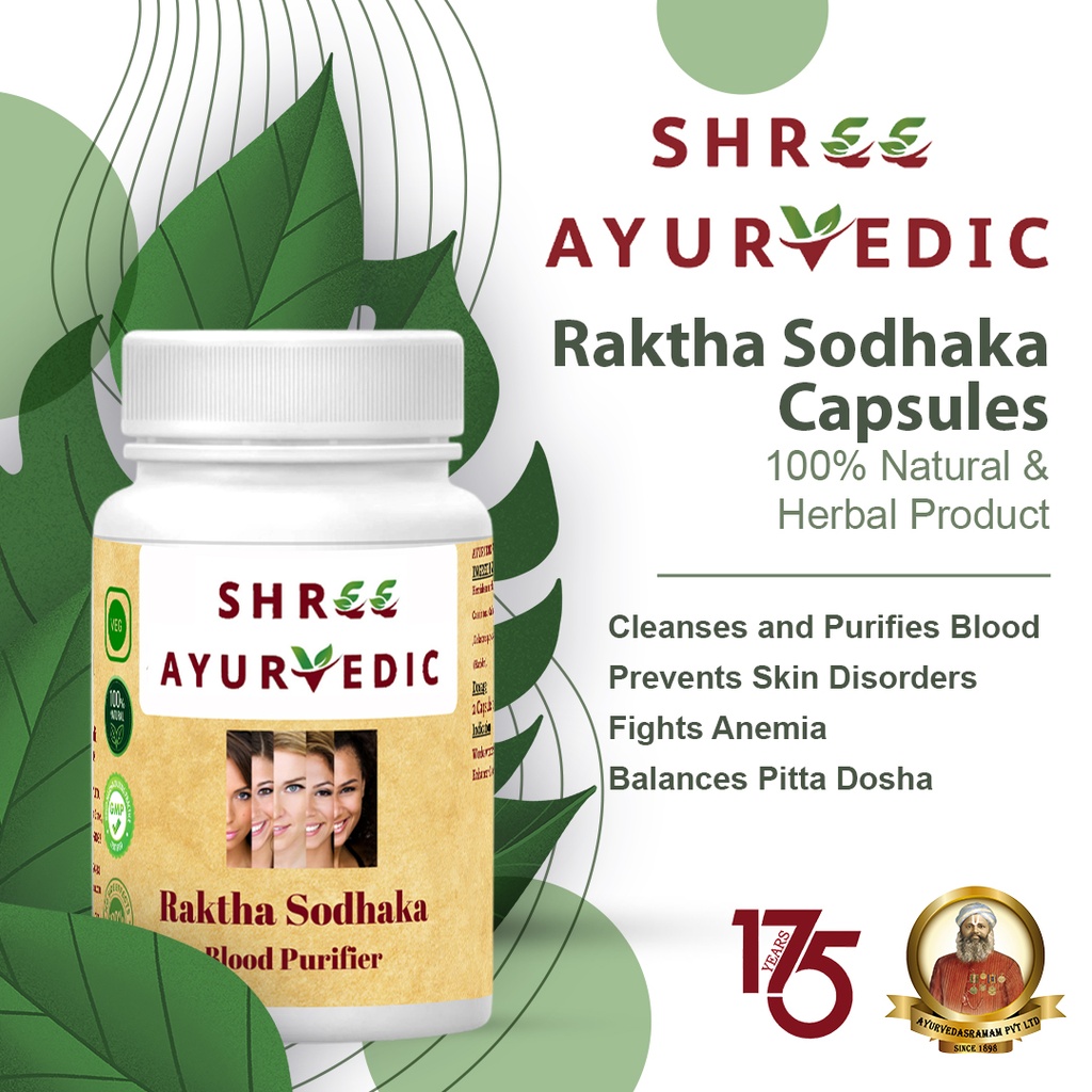 Raktha Sodhaka Capsules - Natural Blood Purifier for Healthy Skin